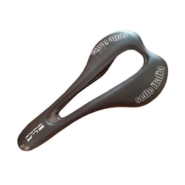 QSCTYG Sièges VTT QSCTYG Selle De VéLo La Pleine Carbones Fibre Selle Haute Performance Ouverte Selle VTT Course sur Route vélo Selle Cuir Selle VTT (Color : Logo Matte Black)