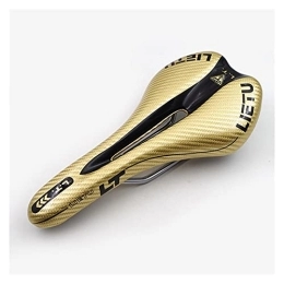 QUQU Sièges VTT QUQU siège de vélo Selle de vélo MTB VTT Coussin de la Route en Fibre de Carbone (Color : Gold Black)