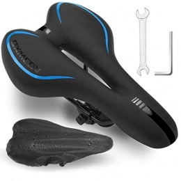 QXMCOV Sièges VTT Qxmcov Selle de Vélo Gel Ultra Confortable Ergonomique, Siège de Vélo en Cuir Respirante avec Housse Étanche et Outils pour VTT / Bicyclette / Vélo de Route / Vélo de Montagne (Bleu)