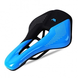 QYLOZ Pièces de rechanges QYLOZ Sport extrieur Absorbant Creux Choc vlo Selle ANTIDRAPANTES Gel PU Extra Soft VTT Selle VTT Cyclisme sur Route Sige Accessoires Vlo (Color : 350G Blue no Clamp)