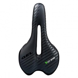 QYLOZ Pièces de rechanges QYLOZ Sport extrieur West VLO Vlo VTT Selle Feu arrire Montagne Route impermable en Cuir PU Haute lastique Gel Coussin Souple vlo Selle (Color : Black Green)