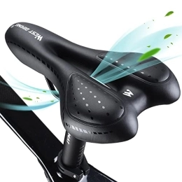 LuTuo Pièces de rechanges Selle confortable en gel pour vélos de route ou VTT, pour homme, femme ou enfant, Enfant Homme femme, Noir