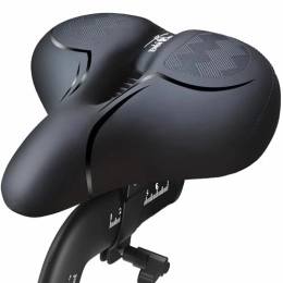 NREDXOON Pièces de rechanges Selle de Velo Ultra Confortable, Selle Velo Confort Extra Large en Mousse à Mémoire et Ergonomique, Selle VTT Confort Homme Imperméable et Respirante (L-Noir)