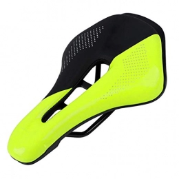 Belleashy Pièces de rechanges Selle de vélo avec rails en acier - Cadeau doux pour homme et femme - Taille : 25, 3 x 15 cm - Couleur : vert fluo