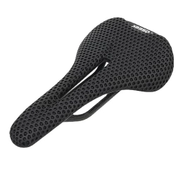 ALEFCO Sièges VTT Selle de vélo imprimée 3D en fibre de carbone légère creuse siège coussin siège confortable respirant VTT vélo de route pièces de siège de bicyclettes selle pour vélos de route de montagne