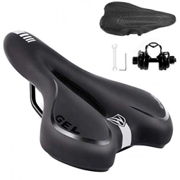 Slyzone Sièges VTT Selle de Vélo, Selle de Velo Gel Ultra Confortable Ergonomique, avec Bande Réfléchissante Arrière pour Bicyclette / VTT / Vélo de Route / Vélo de Montagne