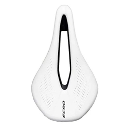 RETHPA Pièces de rechanges Selle de Vélo, Selle VTT Largeur de Bicyclette Selle de siège VTT Road Bike Saddles Vélo de Montagne Vélo Racing Selle PU Respirable Soft Confortable Coussin (Color : White)