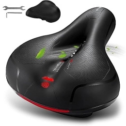 Ventouse Sièges VTT Selle de Vélo Surdimensionnée et Confortable Selle de Vélo Rembourrée en Mousse Extra Douce pour Hommes et Femmes, Siège de Vélo de Remplacement pour Vélo d'exercice, VTT, Vélo Électrique (Color : Re