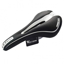 QEYIMFXA Pièces de rechanges Selle Silicone vlo Skidproof VTT Vlo Coussin Banquette arrire de Gel de silice Sports Cyclisme Selle de vlo Black White