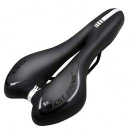 BOENTA Pièces de rechanges Selle VTT Confort Protege Selle de Velo BMX siège Selle de vélo Gel Couverture de siège de vélo Siège de vélo de Montagne Vélo de Route Selle Black, One Size