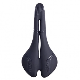 TTSJSM Pièces de rechanges Selle VTT Large VTT Selle de bicyclettes Saudle Selle Selle Selle Selle Vélo Selle Selle Bicyclette Hollow Soft PU Cuir Selle VéLo De Route (Color : Black Black)