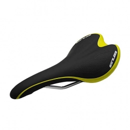 Gneric Sièges VTT Selle VTT Microfibre Cuir VTT Mountain Road Selle de vélo Confortable vélo Selle Route (Color : Black Yellow, Size : One Size)