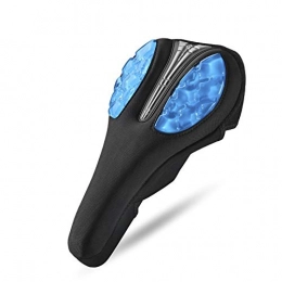 Gneric Sièges VTT Selle VTT Silicon vélo Selle Liquide Gels vélo Couvre-Selle du vélo Seat Mat Coussin Souple et Confortable Housse de siège for vélo Partie (Color : LF1034BL, Size : One Size)