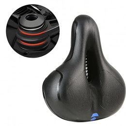 Leonnn Pièces de rechanges Selle Vélo Étanche Selle VTT, Siege de Vélo Respirante en Mousse à Mémoire de Rebound Lente, Selle de Randonnée Ergonomique Creux Double Ressort Conçu avec Bande Réfléchissante, Bleu