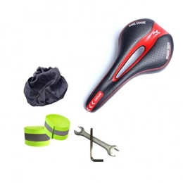 Senmubery Pièces de rechanges Senmubery Mpeda Selle de VéLo Creuse Absorbant Les Chocs Gel AntidéRapant PU Extra Souple Selle de VéLo de Montagne VTT SièGe de VéLo de