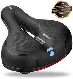 CAISHENY Sièges VTT Siège De Vélo Selle De Vélo Unisexe À Rebond Lent Selle De Vélo En Mousse À Mémoire De Forme Selle De Vélo Ergonomique Creuse Selle De Randonnée Large Selle De Vtt Imperméable Et Respirante-Bleu