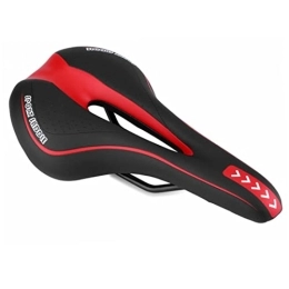 Heall Pièces de rechanges Siège de vélo selle selle gel rembourré coussin doux respirant pour VTB Road Mountain VTT cyclisme à vélo rouge selle de vélo de vélo