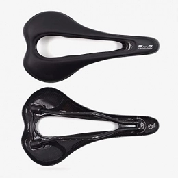 LAKYT Pièces de rechanges Siège de vélo Vélo Full Carbon Saddle Road VTT Vélo de Montagne Seat Fibre de Carbone Large Confortable Selle Equitation Accessoires de vélo for Hommes Selle de vélo (Color : Glossy-Black)