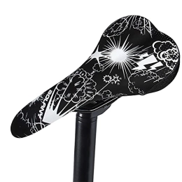 SOBW Pièces de rechanges SOBW Selle de vélo de montagne en mousse à mémoire de forme, selle de VTT avec selle ergonomique, respirante et épaisse, coussin de selle de vélo amortissant les chocs.