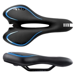 SUSHOP Pièces de rechanges SUSHOP Waterproof Selle de vélo, VTT Confortable Vélo VTT Gel Selle Coussin réfléchissant Bandes pour Hommes, Femmes, vélo Pliant, vélo de Route, 27.5 X15.5Cm, Rouge