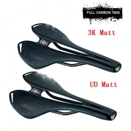 QEYIMFXA Sièges VTT UD Pleine Fibre de Carbone vlo Selle Route / VTT Vlo Carbone Selle Mat / Brillant color 3k Matte