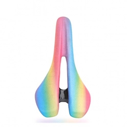 VERMOUTH Pièces de rechanges VERMOUTH Selle de vélo Arc-en-Ciel MTB Vélo de Route PU Coussin de Coussin de siège Souple Respirant Saddles VTT VTT Racing Selle de Cyclisme coloré (Color : A Model)