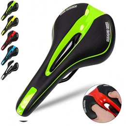 SUSHOP Pièces de rechanges VTT Selle, Comfy Selle de vélo VTT Professionnel Coussin vélo, Siège Respirant Cycle pour Hommes Femmes, Soft Route Selle, Vert