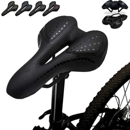 SUSHOP Pièces de rechanges VTT Selles, Imperméable Route Selle Confortable Vélo Selle Rembourrée VTT, Vélo De Route Et De L'équitation Universal Bike, 27X16cm, Noir