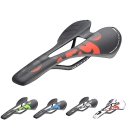 SUSHOP Pièces de rechanges VTT Siège, Route Carbone étanche Vélo Selle Creux Full Carbon Selle VTT Vélo Pièces Accessoires Vélo, Rouge