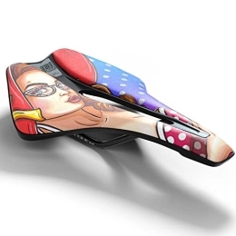 WLDOCA Pièces de rechanges WLDOCA Selle en Cuir PU Multicolore VTT Route siège de Selle de vélo Pliant avec 12 Motifs et pièces de vélo VTT Ultra-légères à Absorption des Chocs EVA, 1, A