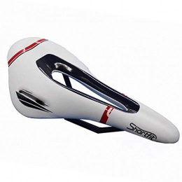 WOOAI Pièces de rechanges WOOAI 2019 Nouveau vélo Selle VTT Seat Route Selles VTT Racing Selle PU Respirant Coussin Souple, Blanc