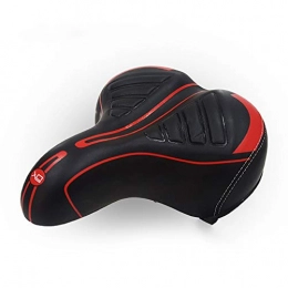 WYYZSS Pièces de rechanges WYYZSS Velo, Selle VTT Gel Selle de Vélo Selle Vélo Confort Convient pour VTT / Bicyclette / Cyclisme, Siège de Vélo Creux et Ergonomique(2 pièces), Red, A