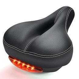 WZ YDTH Pièces de rechanges WZ YDTH Selle Vélo Confort Plus Grande, Antichoc Selle VTT à Design Creux Respirant, Siège de vélo en Cuir Souple, Mousse à mémoire Respirante Confortable rembourrée