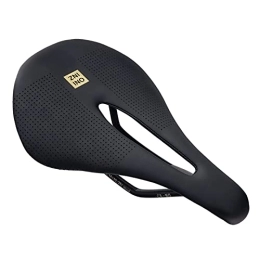 XIEJING Pièces de rechanges XIEJING Selle VTT, Sacoche De Selle VéLo Bicyclette Carbon + Selle en Cuir Selle en Fibre de Carbone Selle en Fibre de Carbone Noir Vélo MTB Vélo (Color : 143MM)