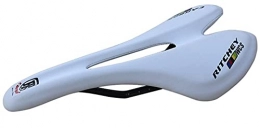 XIEJING Sièges VTT XIEJING Selle VTT, Sacoche De Selle VéLo Selle en Cuir de Carbone PU Selle Soft MTB Route Vélo Selle Selle Selle Cyclisme Vélo de Haute qualité Pièces de vélo (Color : White)