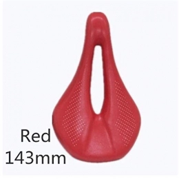 XINGYA Sièges VTT XINGYA Fibre de Carbone Selle Route VTT VTT Vélo Selle Homme TT Triathlon Vélo Selle Temps Trail Confort Courses Seat (Color : Red 143MM Wide)