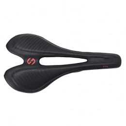 XINSHENG Sièges VTT XINSHENG Selle de vélo en fibre de carbone super légère et entièrement en fibre de carbone - Selle de vélo VTT en cuir avec coussin avant - Design ergonomique