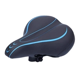 YFCTLM Sièges VTT YFCTLM Selle de Bicyclette 1pc Haute élastique vélo Selle antichocs Coussin vélo Pad Confortable Selle de vélo Selle Route VTT (Color : Black Blue)