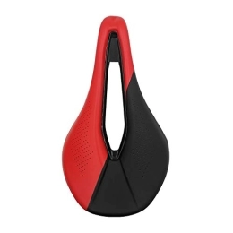 YFCTLM Sièges VTT YFCTLM Selle de Bicyclette VTT Vélo Seat Selle Route VTT Selles Racing Selle PU Doux et Respirant Coussin de siège (Color : Black Red)