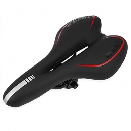 YSAGNZQ Sièges VTT YSAGNZQ Selle de Bicyclette avec Clip de Fixation, Selle de vlo pour VTT 28 x 16 cm, Selle de Sport VTT en ponge rembourre avec Une Haute lasticit, Respirante Douce et impermable, Red