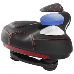 ZHYE Sièges VTT ZHYE Selle De Vélo, VTT Ultra Confortable Hydrorésistant, Ergonomique Double Ressort Conçu Antichoc en Élastique Coussin De Siège Respirant avec Feu Arrière D'Avertissement