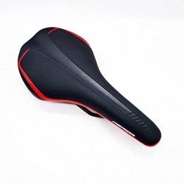 ZJF Pièces de rechanges ZJF Selle de Bicyclette SIÈGE Route Rail Rails VTT Vélo de Montagne Sillin Bicicleta Carretera Soft Puce Route en Cuir MTB Selle de vélo 1PC (Color : Red)