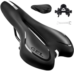 ZONSUSE Sièges VTT ZONSUSE Selle de Vélo, Étanche Selle VTT, Selle de Ergonomique avec Boule d'Amortisseur à Double Ressort, avec Bande Réfléchissante Arrière, pour Bicyclette VTT Bicyclette Vélo de Route (Le Noir)