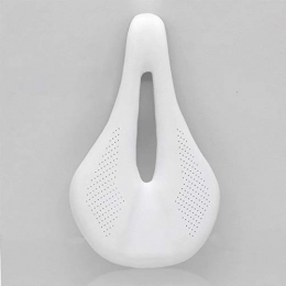 ZZMWLES Pièces de rechanges ZZMWLES Selle Fibre de Carbone Selle VTT Vélo Route VTT Selle TT Triathlon Timetrail PU + Confort Courses siège vélo électrique (Color : White 143mm)