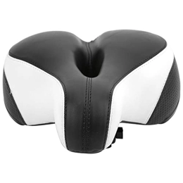 Voluxe Asientos de bicicleta de montaña Asiento de bicicleta [Trekking] Asiento de bicicleta con diseño hueco para montar para hombres y mujeres (negro y blanco)