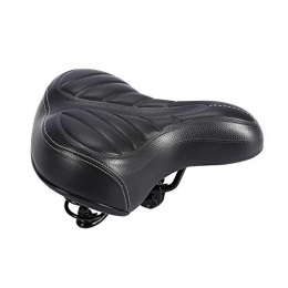 Cikonielf Asientos de bicicleta de montaña Asiento de silla de montar de bicicleta, cómodo ancho grande Bum Bike Bicyle Gel Pad silla asiento para deporte negro