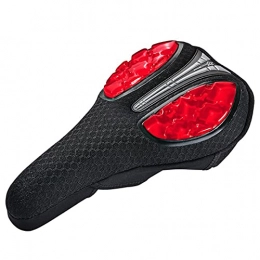 SONG Asientos de bicicleta de montaña Ciclismo Bicicleta Líquido Silicona Gel Frente Sillín Cubierta Montaña MTB Road Bike Asiento Cómoda Cómoda Asiento Asiento Cubierta (Color : Red)