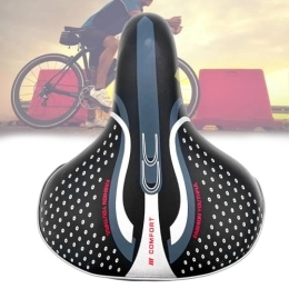 DESHVA Repuesta Cómodo Asiento de Bicicleta para Hombres y Mujeres, sillín de Bicicleta Suave, Asiento de Bicicleta Ajustable, ensanchado / Grueso / Impermeable / Transpirable (30X28X12cm)