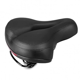 JINGGL Asientos de bicicleta de montaña JINGGL Sillín de Bicicleta Sillín Alto alástico Asiento de Bicicleta Reflectante Cinta cojín Amortiguador Amortiguador cómodo Protector al Aire Libre Ciclismo Asiento de reemplazo (Color : Black)