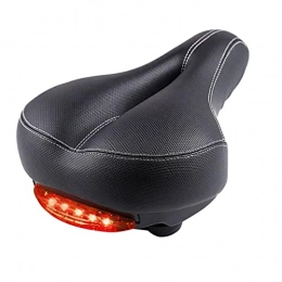 NaiCasy Asientos de bicicleta de montaña NaiCasy Unisex Bike Seat Causa Creativa Diseño de luz Cojín de Bicicleta Esponja Esponja Diseño de Cuero Ancho Sillín de Bicicleta Sillón de Bicicleta con luz Trasera